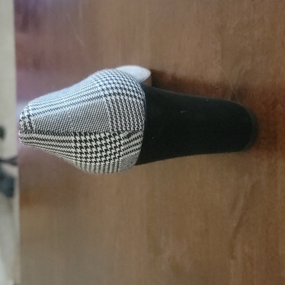 Vince Camuto Black and White Plaid Heels - Picture 4 of 5